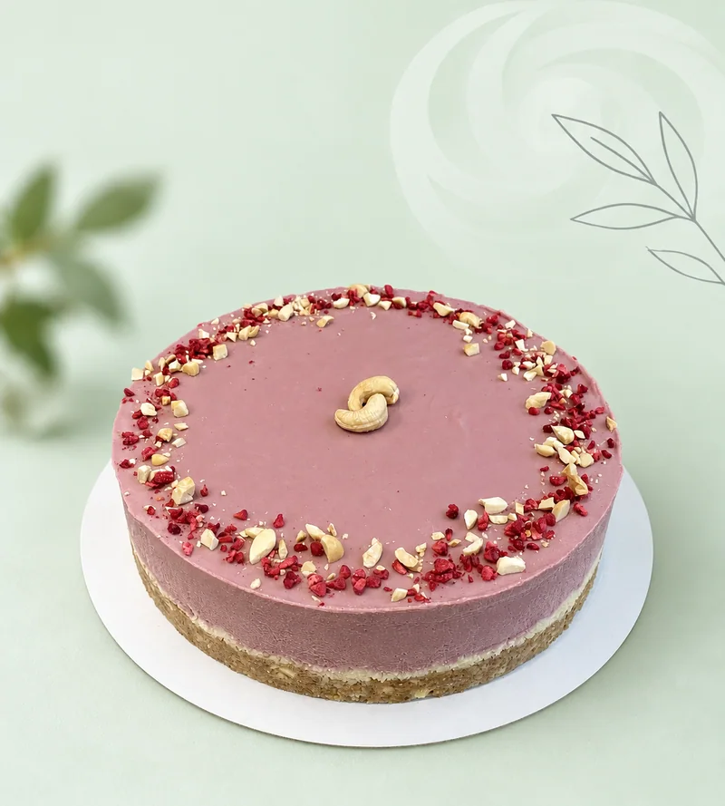 Raw cake малина - кешью - лайм